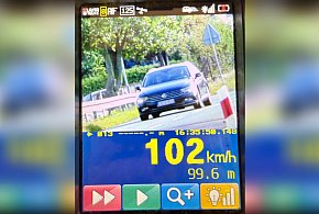 Pędził Passatem przez Strzelno 102 km/h-52146