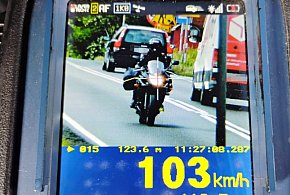 Motocyklistka straciła prawo jazdy za prędkość-52232