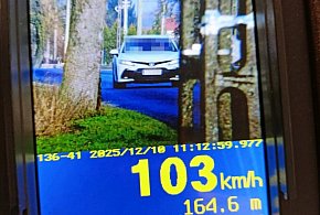 Wysoki mandat dla kierowcy toyoty za 103 km/h w terenie zabudowanym-55014