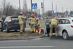 Kraksa na skrzyżowaniu na Rąbinie