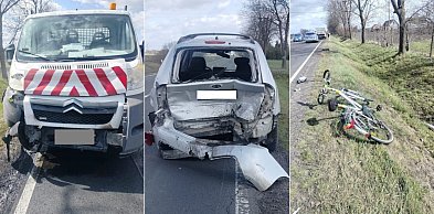 Potrójna kolizja na krajówce za Kruszwicą