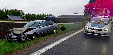 Poranna kolizja na trasie do Pakości. Zderzyły się dwie osobówki