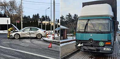 W Jaksicach ciężarówka uderzyła w Skodę-55882