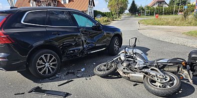 Zderzenie motocykla z osobówką-52630