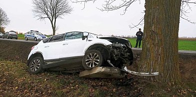 We wsi Sucharzewo uderzyła fordem w drzewo-54176