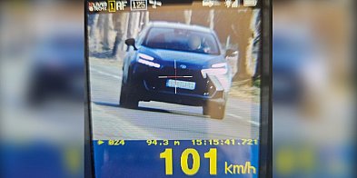 Za 101 km/h w zabudowanym straciła prawko