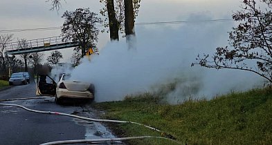 Mercedes zapalił się na drodze-54182