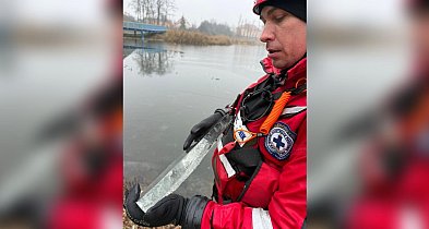 Cienki lód na Gople. WOPR ostrzega: nie wchodź na taflę-55411