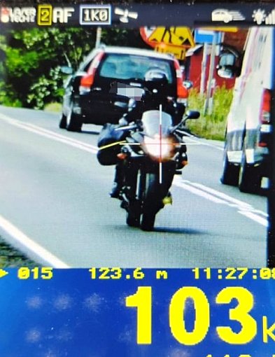 Motocyklistka straciła prawo jazdy za prędkość-52232