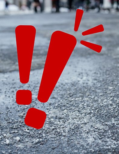 Oblodzone jezdnie i chodniki. Bądźcie ostrożni!-55416