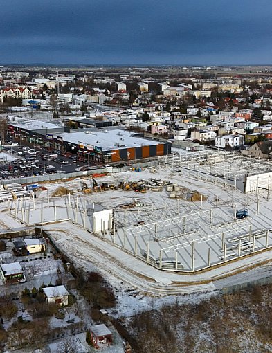 Drugi etap budowy S1 Center nabiera kształtów. Zobaczcie to z góry-55549