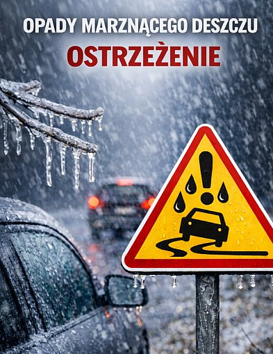 Jest ostrzeżenie o marznącym deszczu