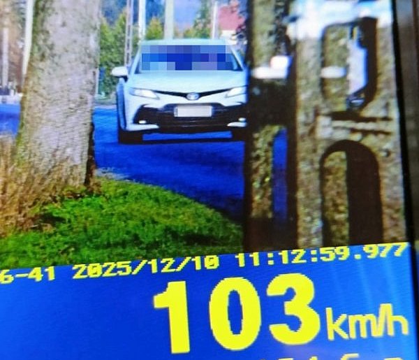 Wysoki mandat dla kierowcy toyoty za 103 km/h w terenie zabudowanym-55014