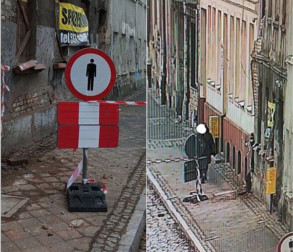 Kamienica grozi zawaleniem, a przechodnie ignorują zakaz przejścia-55345