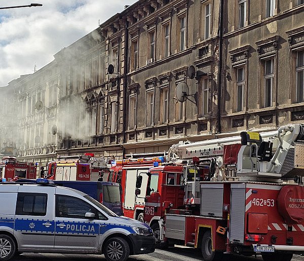Pożar w kamienicy przy Grabskiego