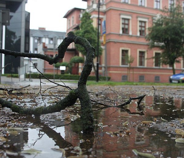 Wiatr nie odpuszczał. Strażacy mieli pełne ręce roboty