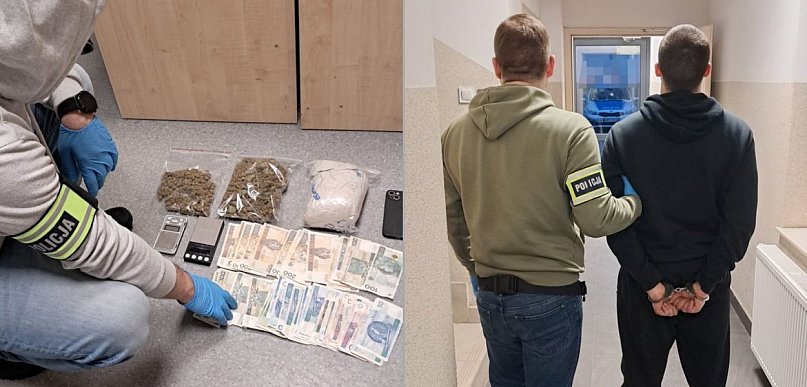 Zatrzymali 23-latka z kilogramem narkotyków. Grozi mu 10 lat więzienia