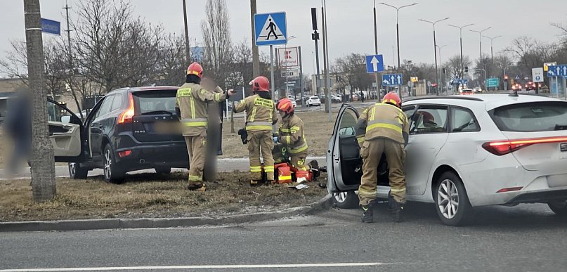 Kraksa na skrzyżowaniu na Rąbinie