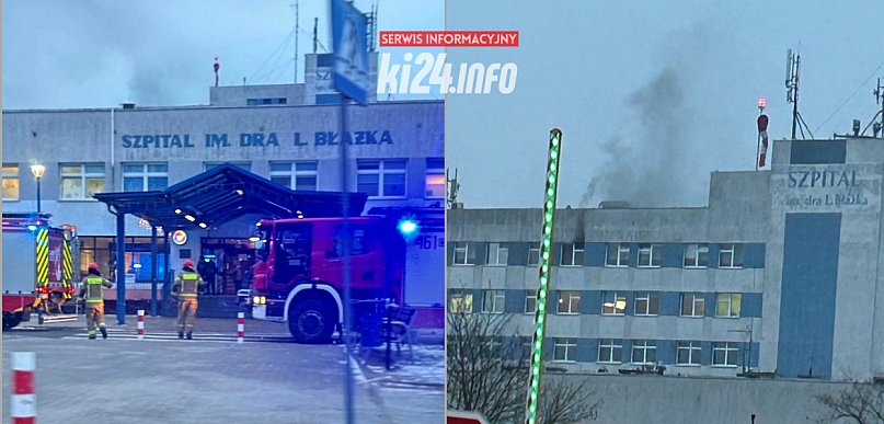 Pożar na oddziale w inowrocławskim szpitalu. Konieczna ewakuacja