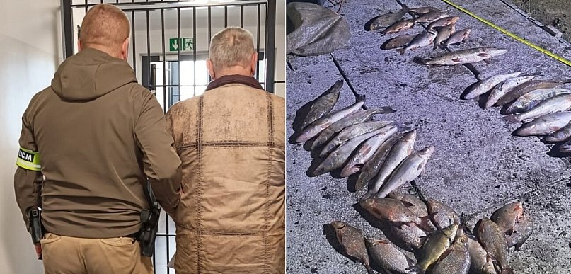 Nocna akcja nad jeziorem. Wpadł podczas połowu