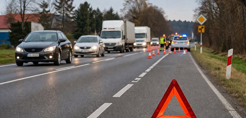Wypadek na trasie do Bydgoszczy. Ruch wahadłowy na DK25
