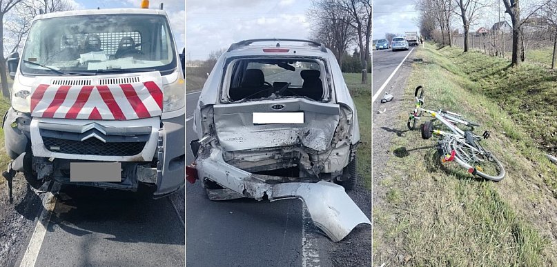 Potrójna kolizja na krajówce za Kruszwicą