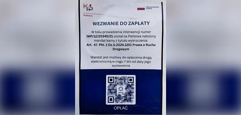 Uwaga na takie kartki za wycieraczką! To nie jest pismo ze skarbówki