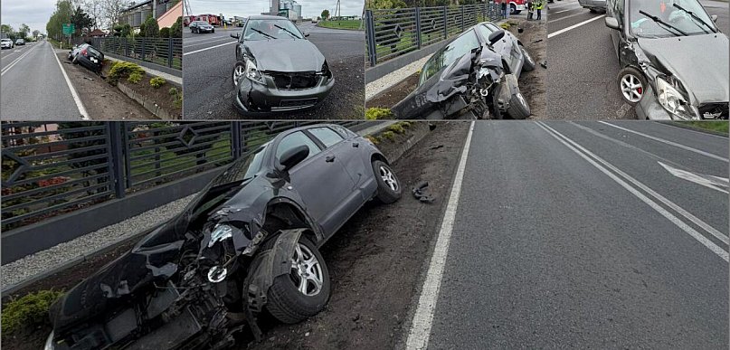 Chwila nieuwagi i Nissan wylądował w rowie