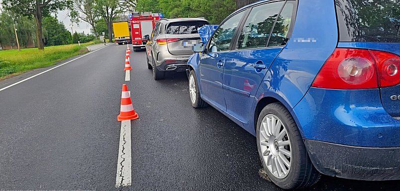 Kolizja dwóch osobówek w Borkowie. Były utrudnienia
