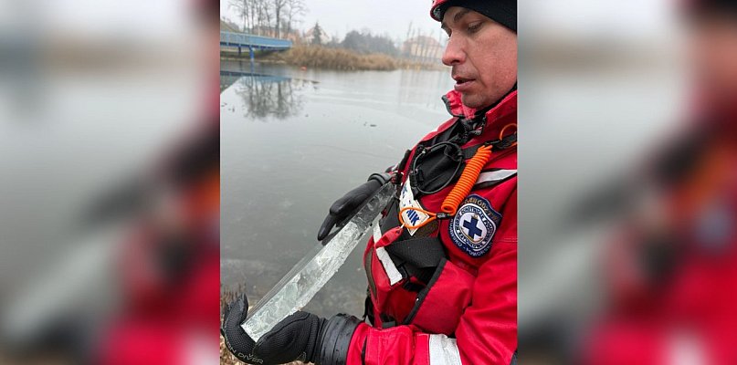 Cienki lód na Gople. WOPR ostrzega: nie wchodź na taflę - 55411