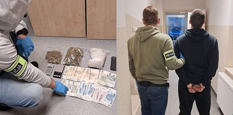 Zatrzymali 23-latka z kilogramem narkotyków. Grozi mu 10 lat więzienia