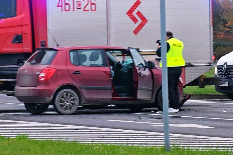 Kolizja na rąbińskim skrzyżowaniu