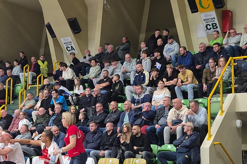 Kibice na meczu Noteci z Polonią