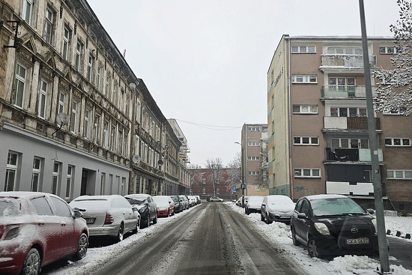 Ślisko na drogach w Inowrocławiu