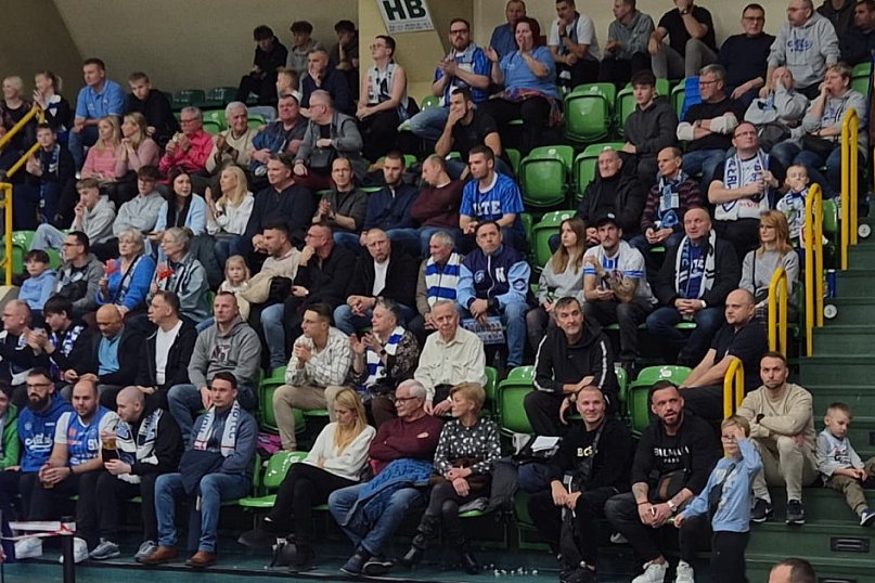 Kibice na meczu Noteć - WKK Wrocław