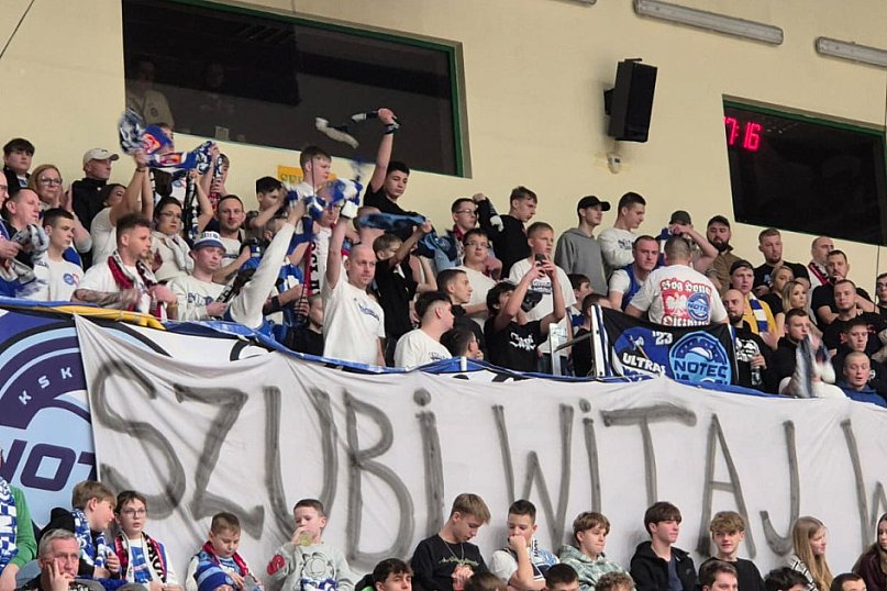 Kibice na meczu Noteć - Spójnia