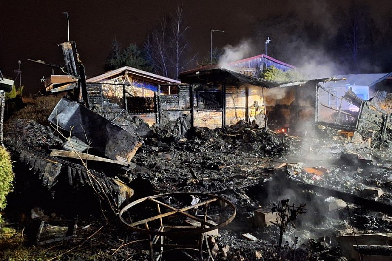 W Kruszwicy spłonął domek letniskowy
