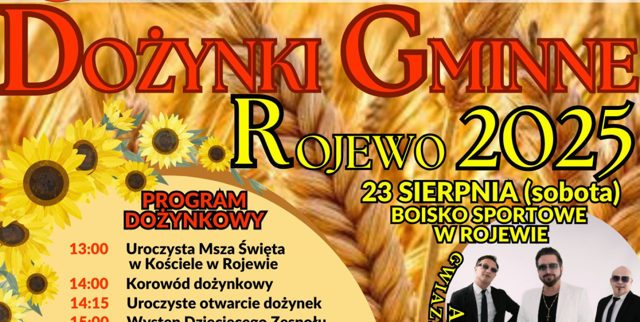 Dożynki Gminne Rojewo 2025 – święto plonów z muzyką i atrakcjami