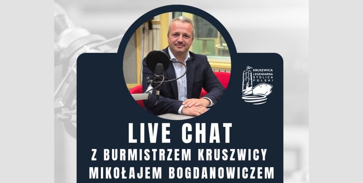 LIVE CZAT z burmistrzem Kruszwicy Mikołajem Bogdanowiczem