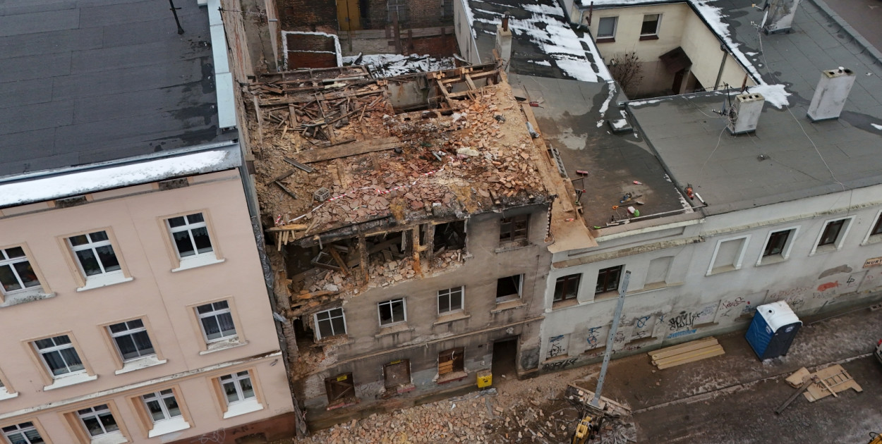 Kamienica przy Kościuszki przechodzi do historii. Zobaczcie to z góry