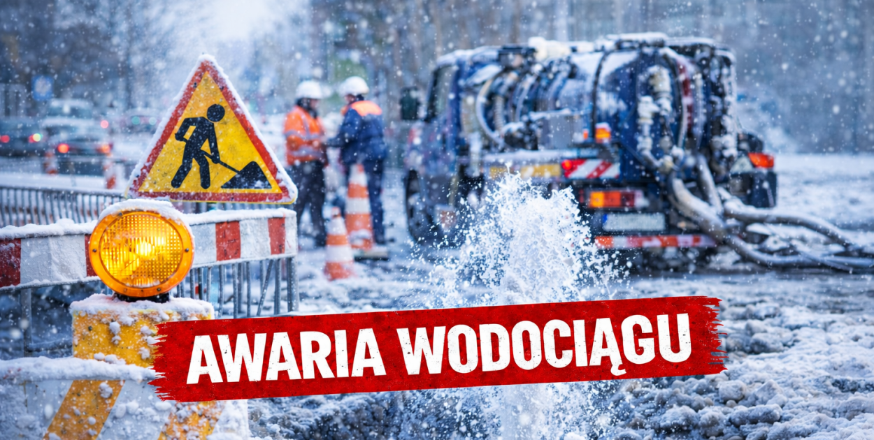 Awaria wodociągu: częściowo zamknięta ul. Szymborska, objazdy linii 4 i 12