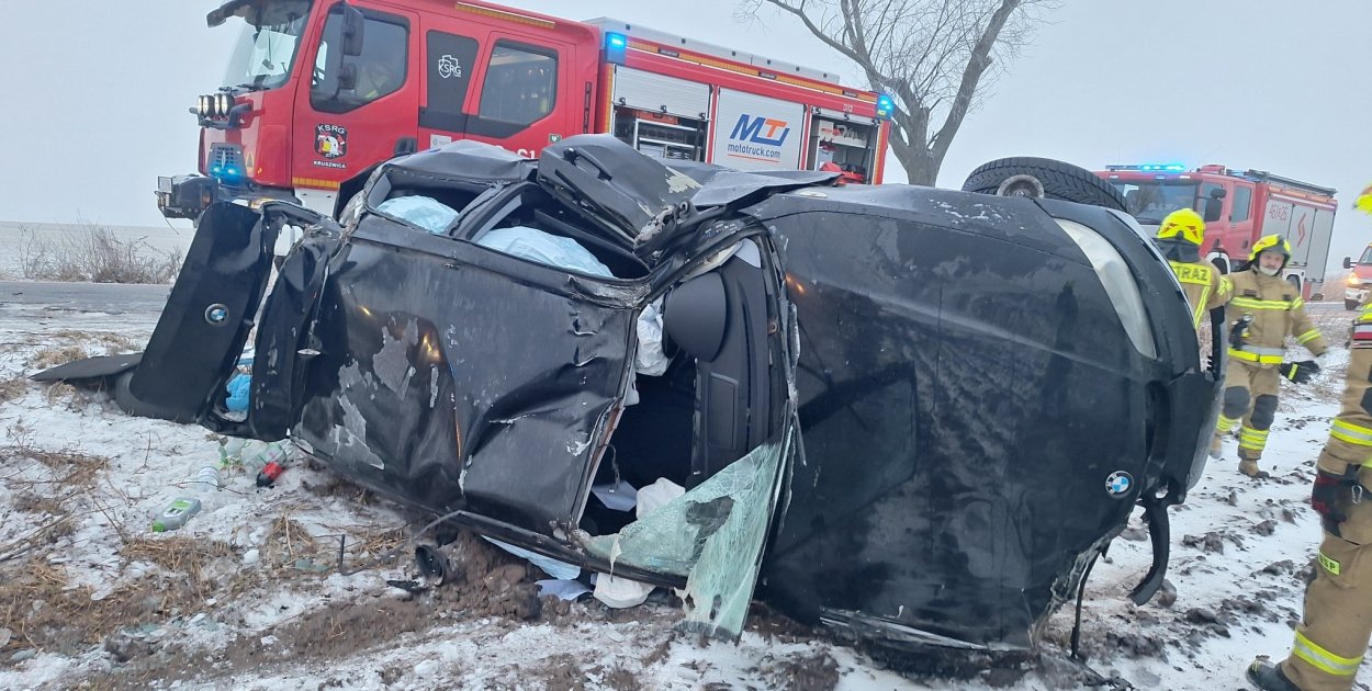BMW dachowało pod Kruszwicą