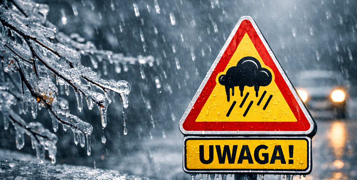 Znowu popada marznący deszcz. Będzie gołoledź