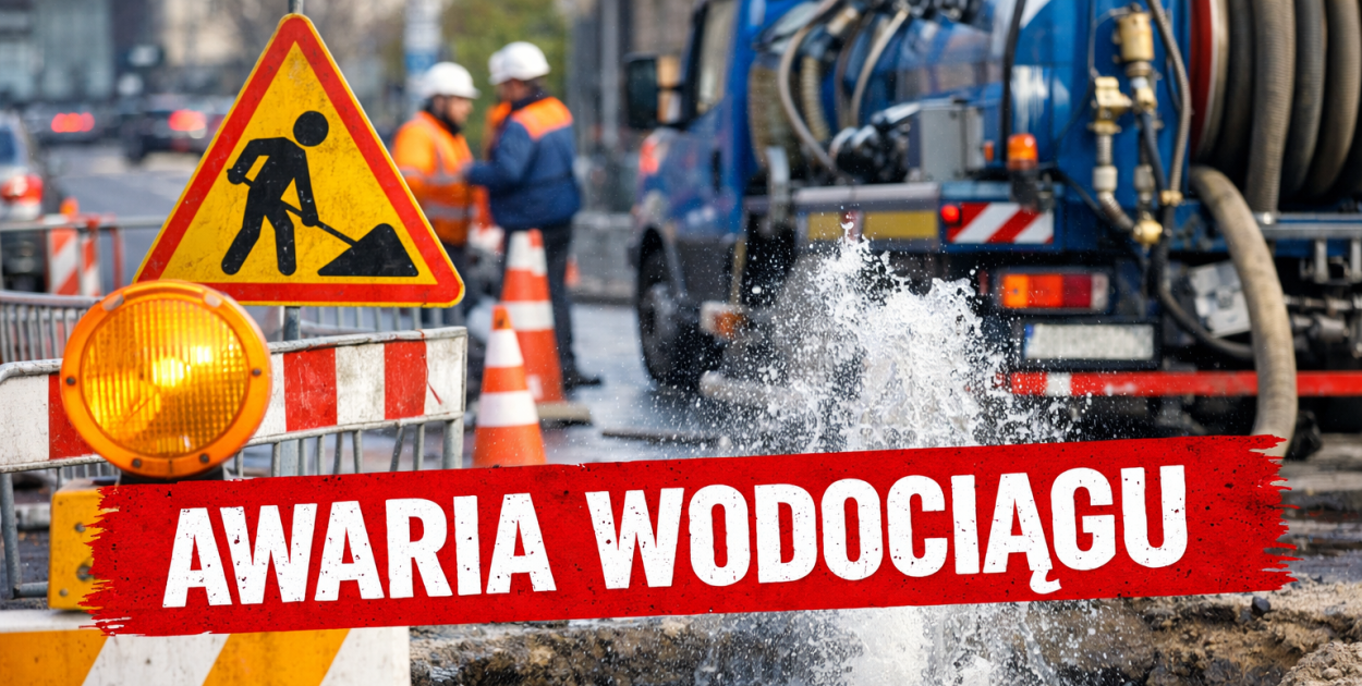 Awaria wodociągu na Rąbinie