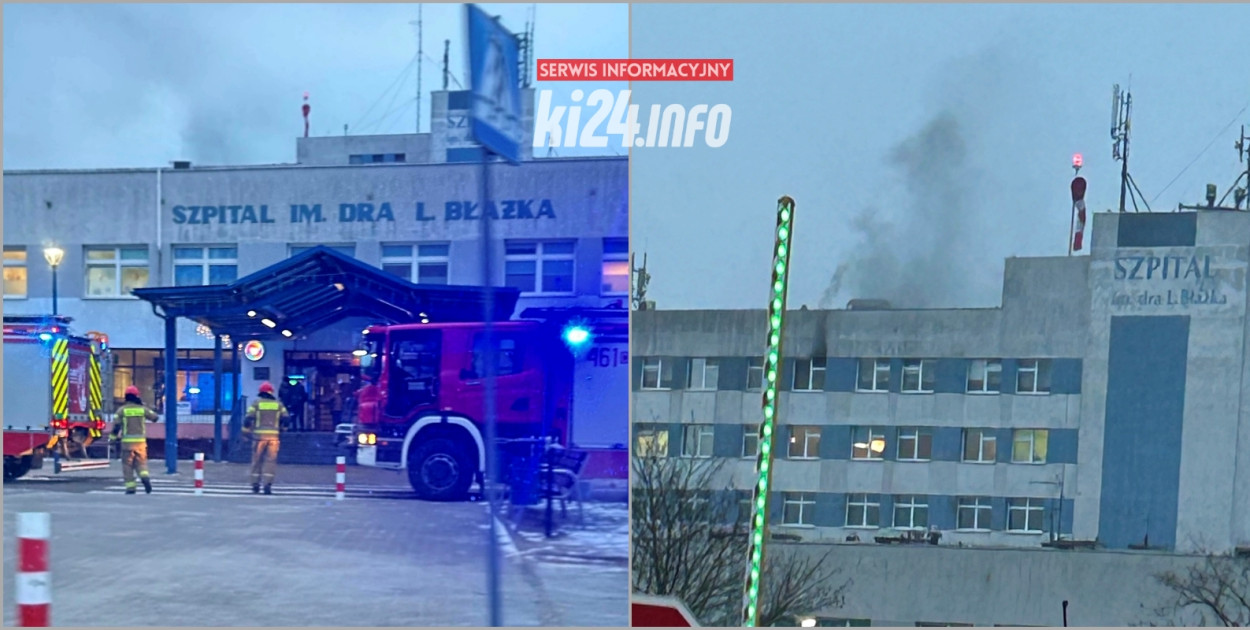 Pożar na oddziale w inowrocławskim szpitalu. Konieczna ewakuacja