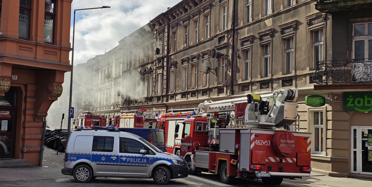 Pożar w kamienicy przy Grabskiego