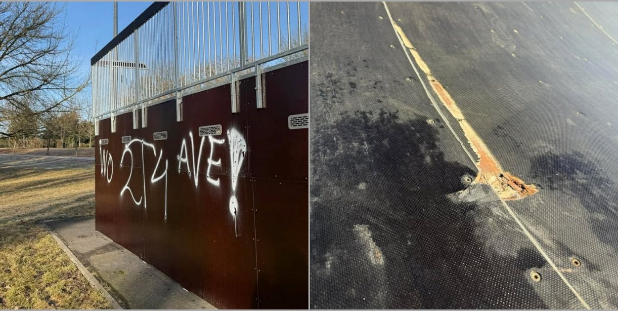 Dopiero je zmodernizowano. Urządzenie w skateparku już uszkodzone