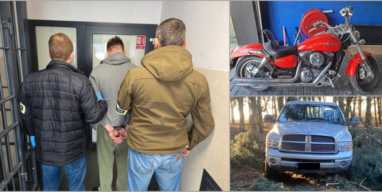 Włamywali się i kradli. Wśród łupów samochód i motocykl