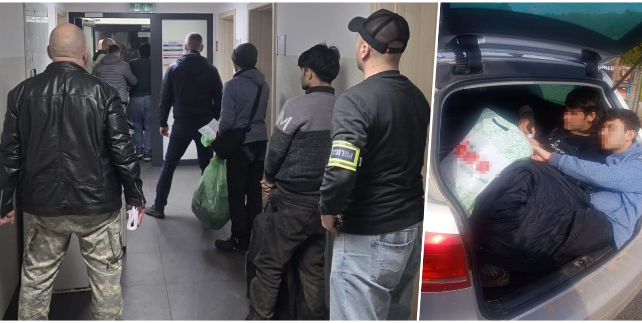 Nielegalni migranci w aucie. Zatrzymanie pod Inowrocławiem