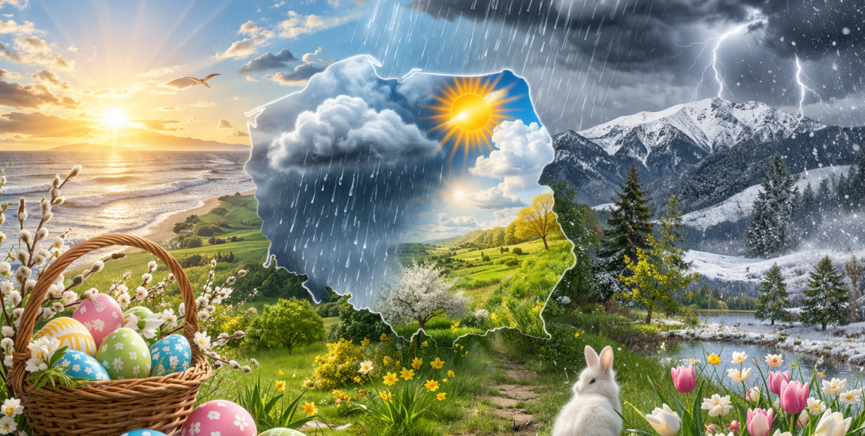 W niedzielę do 21 st. C z możliwym burzami; w lany poniedziałek